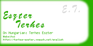 eszter terhes business card